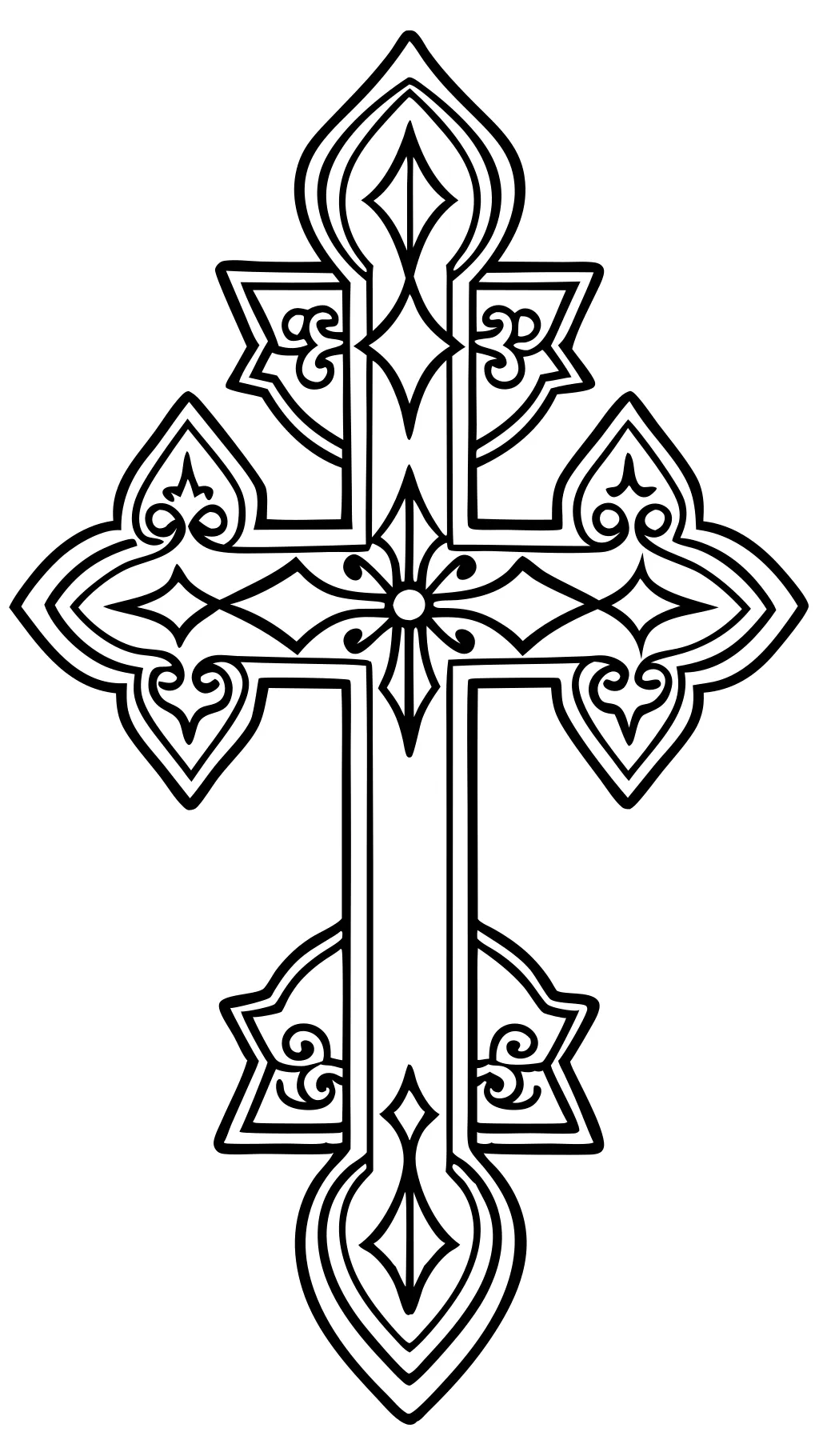 coloring pages of a cross